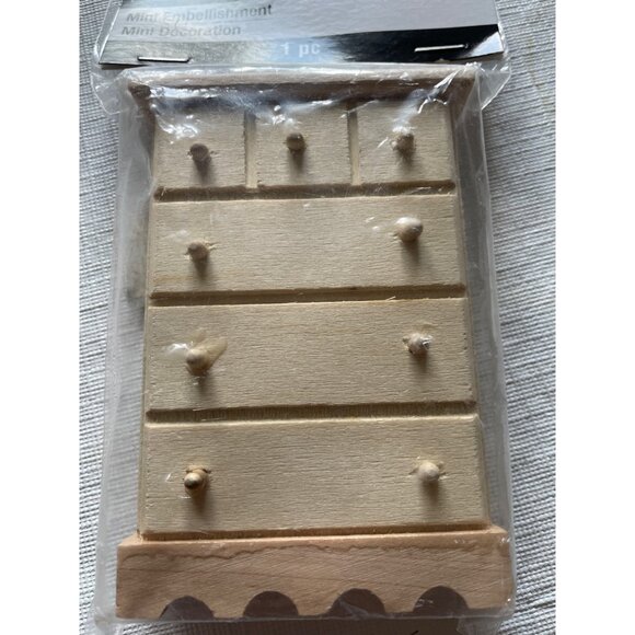 Dollhouse Wooden Furniture Table & Dresser New In Package Suitable For Ages 3+ - Picture 6 of 10